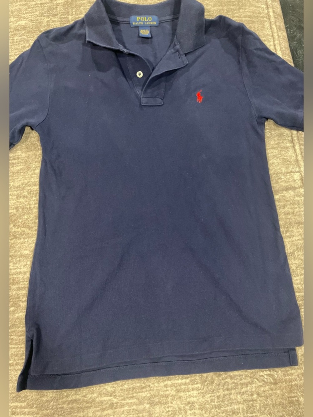 Polo by Ralph Lauren Navy Polo with Red Pony Embroidery